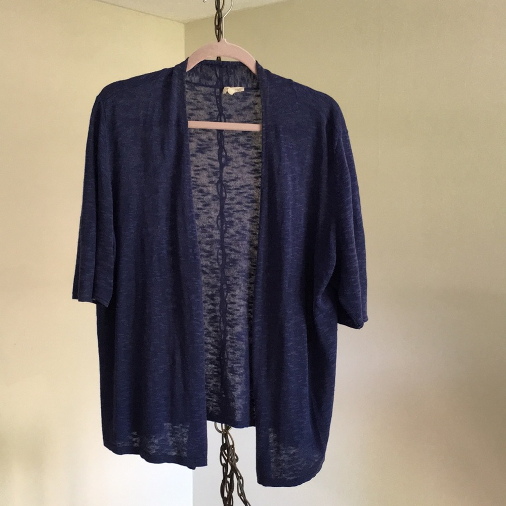 Lightweight Blue Eileen Fisher cardigan, large